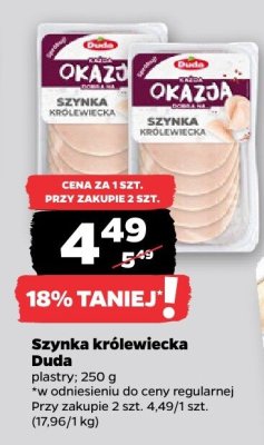 Szynka królewiecka plastry promocja w Netto