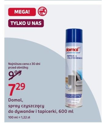 Spray czyszczący do dywanów i tapicerek Domol, 600 ml promocja w Rossmann