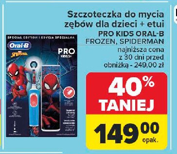 Szczoteczka elektryczna spiderman Oral-b d12 kids promocja