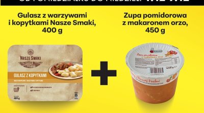 Gulasz z warzywami i kopytkami Nasze Smaki promocja w Biedronka