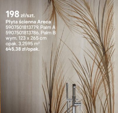 Płyta ścienna Areca promocja w Castorama