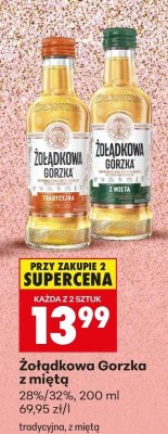 Wódka Żołądkowa Gorzka z miętą tradycyjna promocja w Biedronka