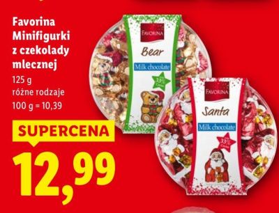 Minifigurki z czekolady mlecznej Favorina promocja