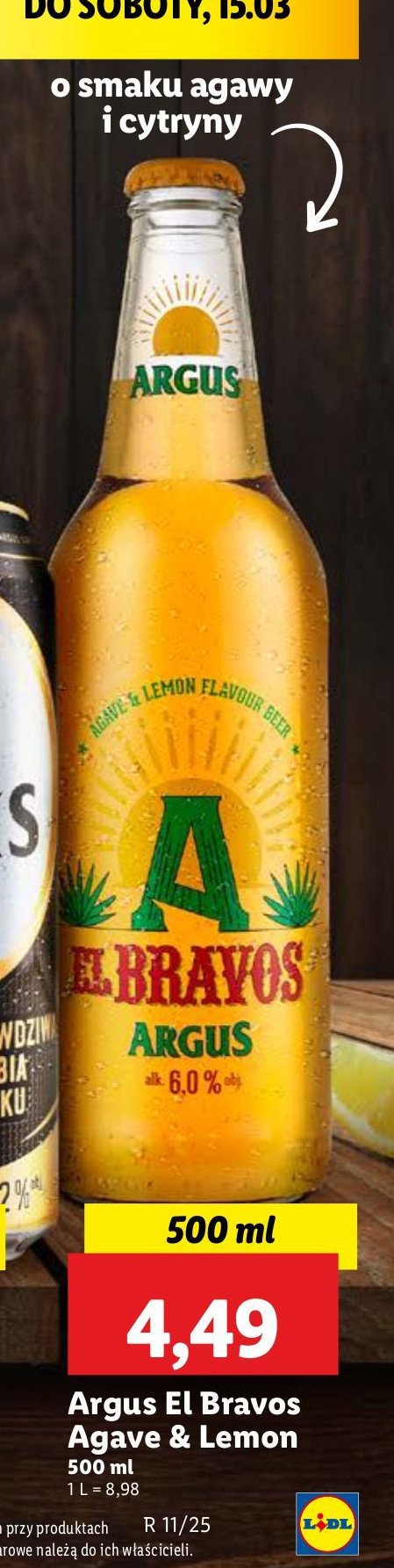 Piwo o smaku tequili Argus el bravos promocja w Lidl