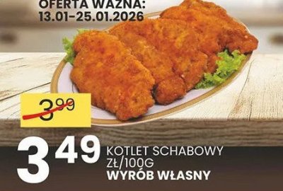 Kotlet schabowy promocja w Wafelek