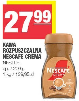 Kawa rozpuszczalna Nescafe Crema Nestle promocja w SPAR
