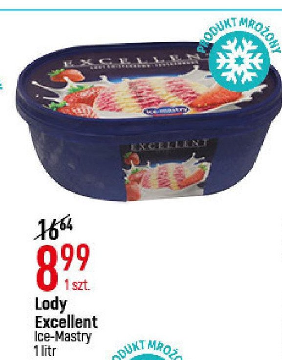 Lody 艣mietankowo-truskawkowe Ice mastry excellent promocja