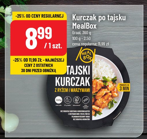 Tajski kurczak z ryżem i warzywami Meal box promocja