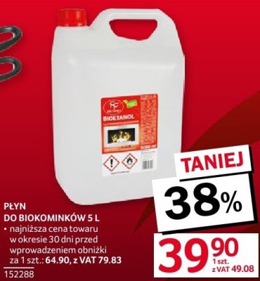 Płyn do biokominków 5 l promocja w Selgros
