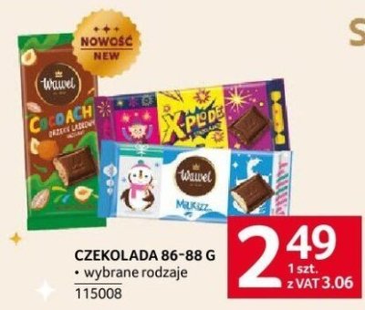Czekolada 86-88 g różne rodzaje promocja w Selgros