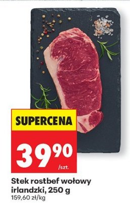 Stek rostbef wołowy irlandzki, 250 g promocja w Biedronka