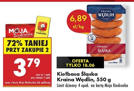 Kiełbasa śląska Kraina wędlin promocja w Biedronka
