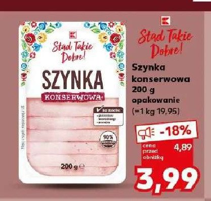 Szynka konserwowa K-classic stąd takie dobre! promocja