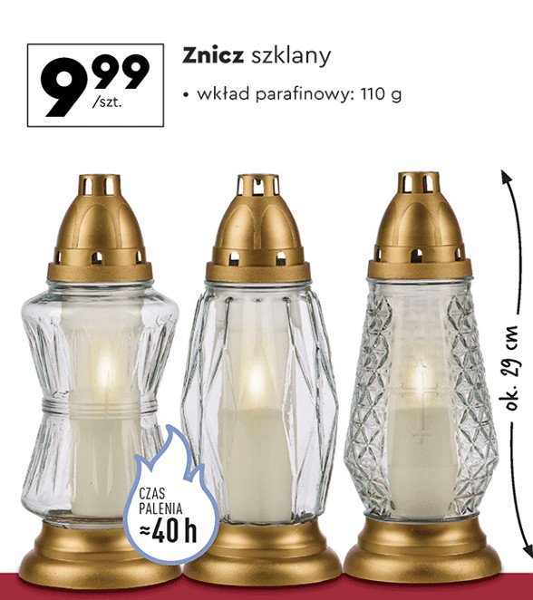 Znicz szklany 110 g promocja w Biedronka