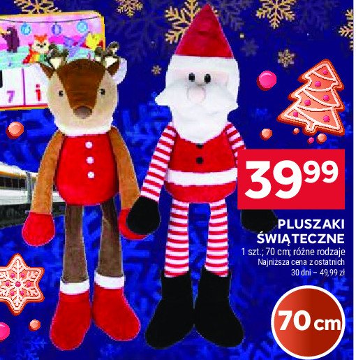 Pluszak świąteczny 70 cm promocja w Stokrotka