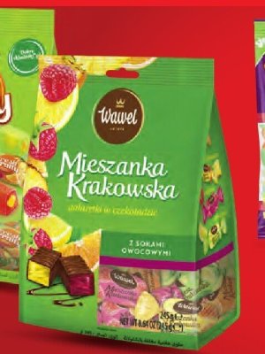 Mieszanka Krakowska wafelki w czekoladzie z sokami owocowymi promocja w Intermarche