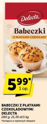 Babeczki z płatkami czekoladowymi Delecta promocja w ABC
