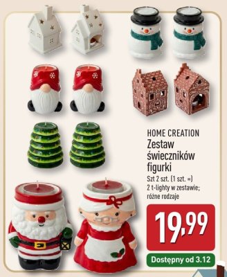 Zestaw świeczników figurki HOME CREATION promocja w Aldi