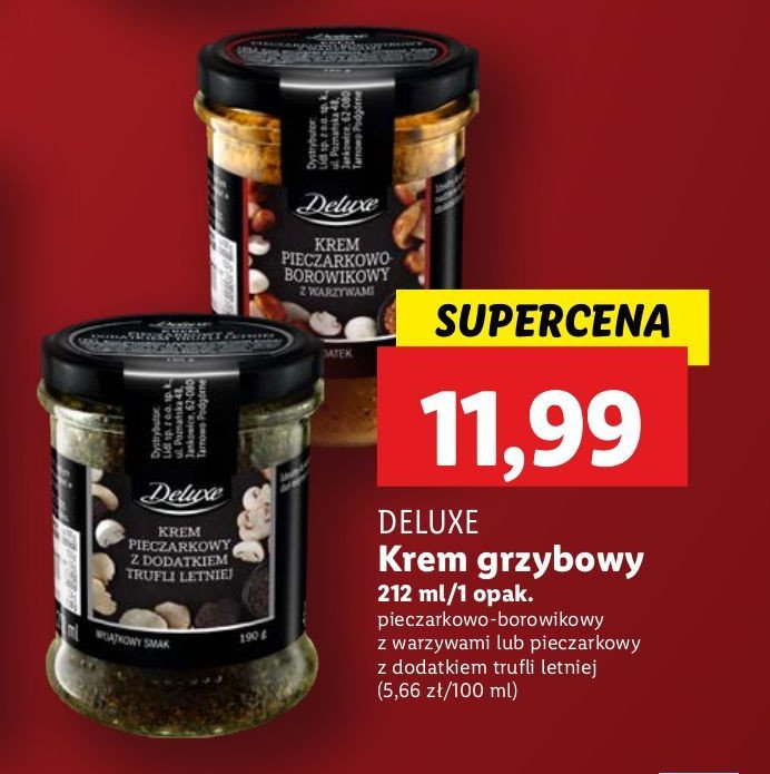 Krem grzybowy pieczarkowo-borowikowy DE LUXE promocja