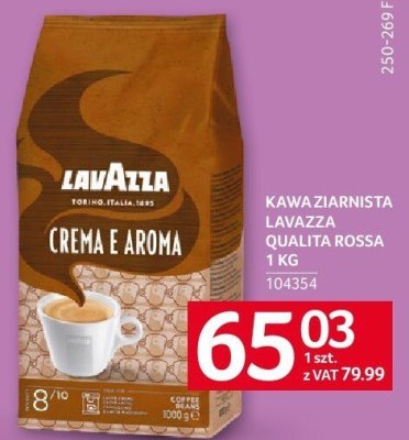 Kawa ziarnista Lavazza Crema e Aroma promocja