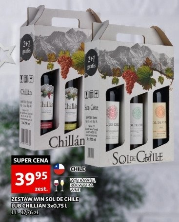 Wino CHILLAN MERLOT + CARMENERE + SAUVIGNON BLANC promocja