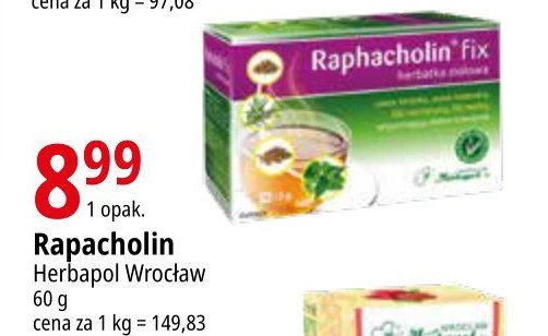 Herbatka ziołowa wspomagająca pracę jelit RAPHACHOLIN FIX promocja