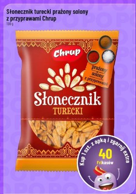 Słonecznik turecki prażony solony z przyprawami Chrup promocja w POLOmarket