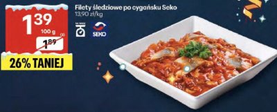 Filety śledziowe po cygańsku Seko promocja w Delikatesy Centrum