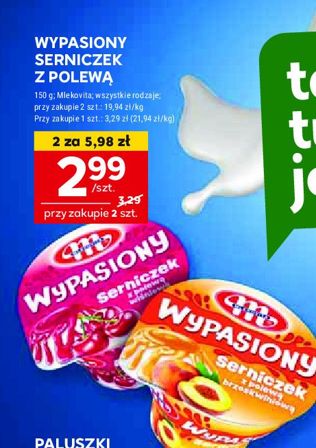 Serniczek z wiśniami Mlekovita wypasiony promocja w Stokrotka