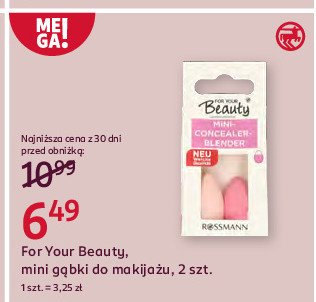 Gąbki do makijążu mini For your beauty promocja