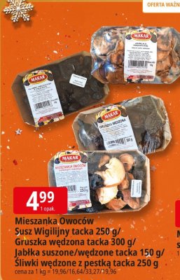 Mieszanka Owoców - Jabłka suszone/wędzone tacka 150g promocja w Leclerc