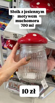 Słoik z jesiennym motywem muchomora  promocja w Dealz