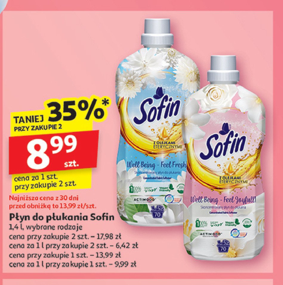 Płyn do płukania feel well Sofin well being promocja w Auchan
