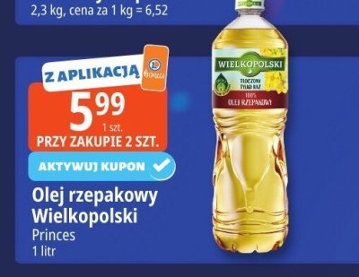 Olej rzepakowy Wielkopolski Princes promocja w Leclerc