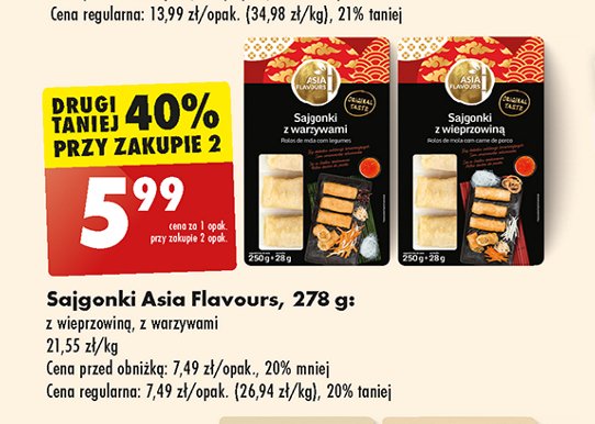 Sajgonki warzywne Asia flavours promocja