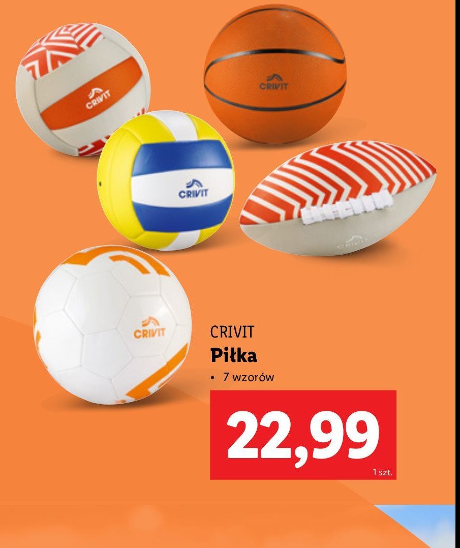 Piłka do siatkówki Crivit promocja w Lidl