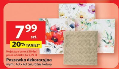 Poszewka dekoracyjna, różne kolory promocja w Auchan