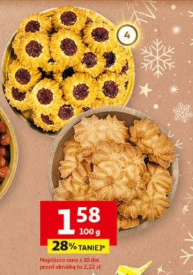Mieszanki ciastek: marmurki, sklerki, pychołki, śnieżynki w opakowaniu 500 g promocja w Auchan