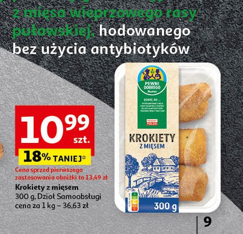 Krokiety z mięsem Auchan pewni dobrego promocja w Auchan