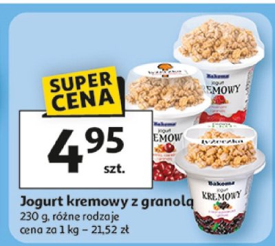 Jogurt kremowy z granolą  promocja w Auchan