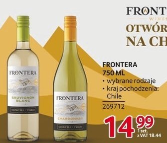 Wino Frontera 750 ML wybrane rodzaje promocja w Selgros
