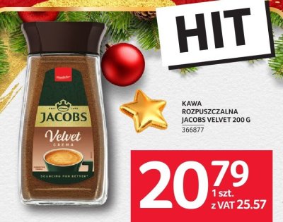 Kawa rozpuszczalna Jacobs Velvet 200g promocja w Selgros