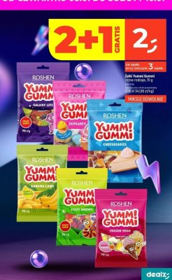 Żelki Yummi Gummi Roshen różne rodzaje, 70 g promocja w Dealz