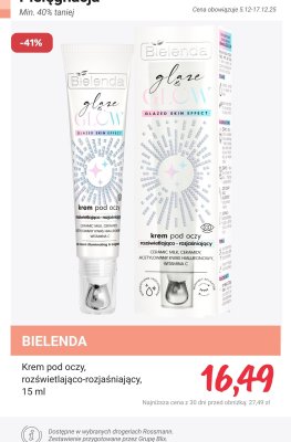 Krem pod oczy rozświetlająco-rozjaśniający Glaze Glow 15 ml promocja w Rossmann