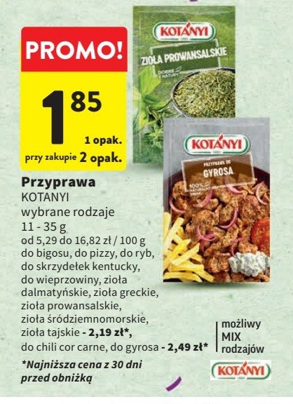 Przyprawa gyros Kotanyi promocja