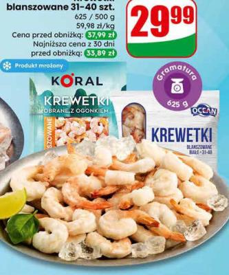 Krewetki blanszowane  promocja w Dino