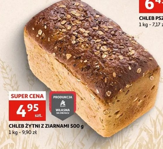 Chleb żytni z ziarnami Auchan promocja