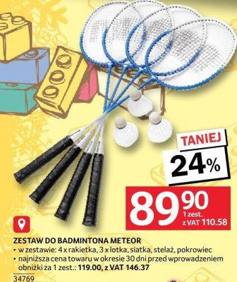 Zestaw do badmintona Meteor promocja w Selgros
