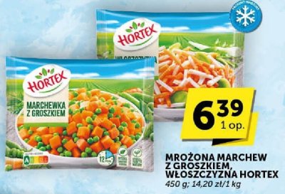 Mrożona marchew z groszkiem, fasola szparagowa włoszczyzna Hortex promocja w ABC