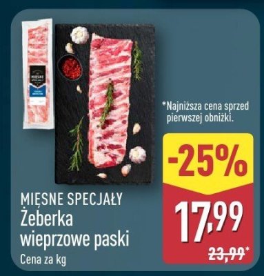 Żeberka wieprzowe promocja w Aldi